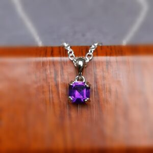 Pendentif Argent - améthyste d’Auvergne