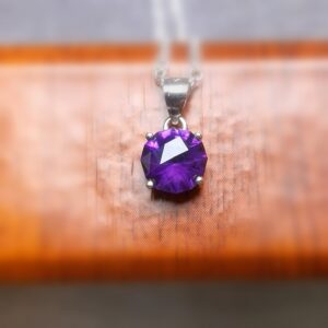 Pendentif Argent - améthyste d’auvergne