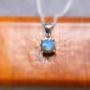 Pendentif Argent - Saphir d’Auvergne