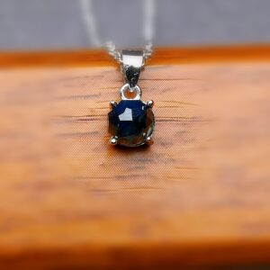 Pendentif Argent - Saphir d’Auvergne