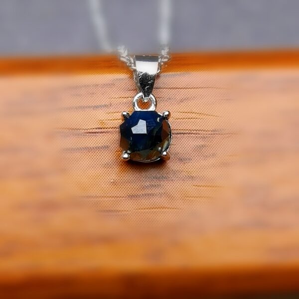 Pendentif Argent - Saphir d’Auvergne