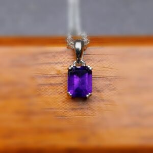 Pendentif Argent - améthyste d’auvergne